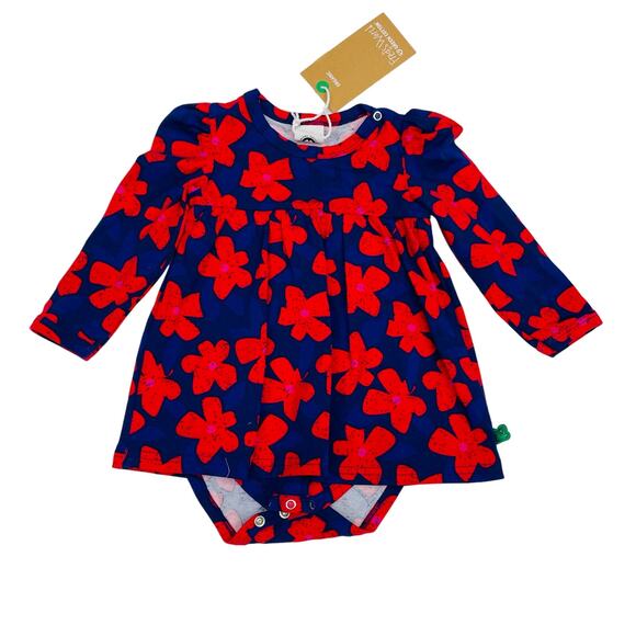 NWT Fred's World 0-3M Organic Pow Puff Dress - Picture 1 of 6